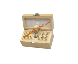 Bezel Setting Box With 16 Punches Nickel Plated