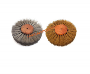 6" Brass/Steel Crimped Wire 3 Rows