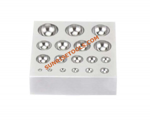 Dapping Block Mirror Finish 18 Cavity