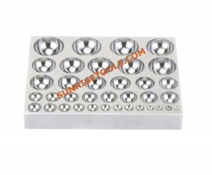 Dapping Block Mirror Finish 36 Cavity