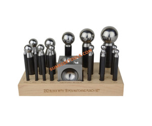 Dapping Punch 18 Pcs With Block