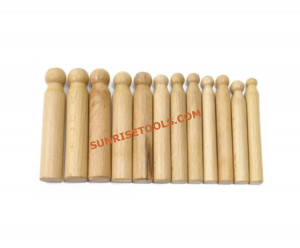 Wooden Dapping Punch Set of 12
