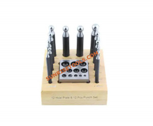 Dapping Punch 12 Pcs With W/Block