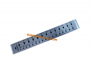 Draw Plate 30 Half Round Holes 8"