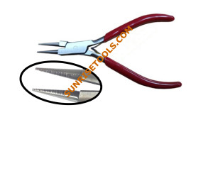 Plier Round Nose Serrated V Spring
