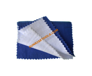Polishing Cloth Blue White  6" X 8 "