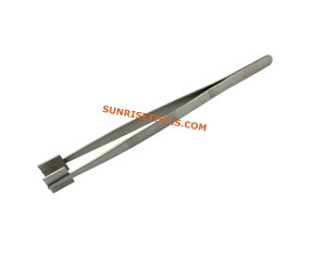 Tweezer With Square Tip 8"
