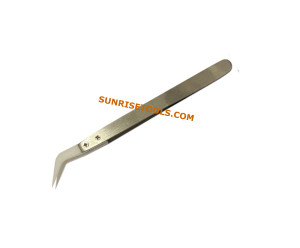 Tweezer Curved Stainless Steel Body