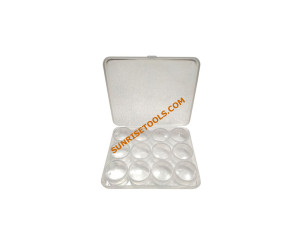 Transparent Plastic Box With 12 Tins