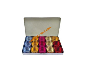 Aluminium Box Color Tins 15 Pcs 36 Mm